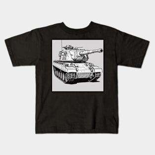 Black and white tank illustration Kids T-Shirt